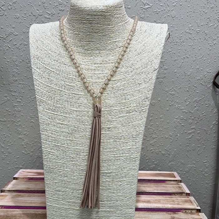 614- Blush Tassel Necklace