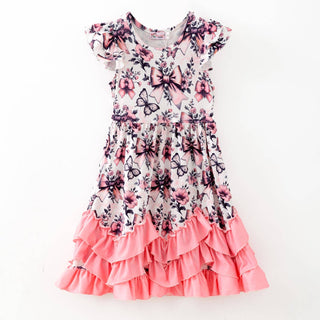 Blushing Butterfly Maxi Girls Dress by Clover Cottage