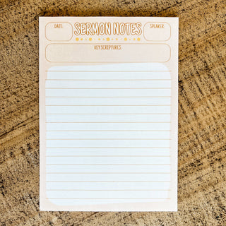 Boho Sermon Notes Double-Sided 5x7 Notepad