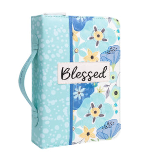 Bible Cover: Blessed Teal/Blue