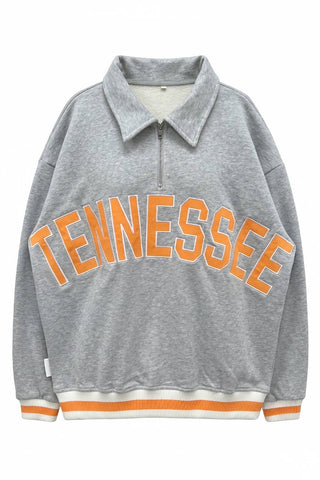 Tennessee Varsity Applique Half-Zip Sweatshirt
