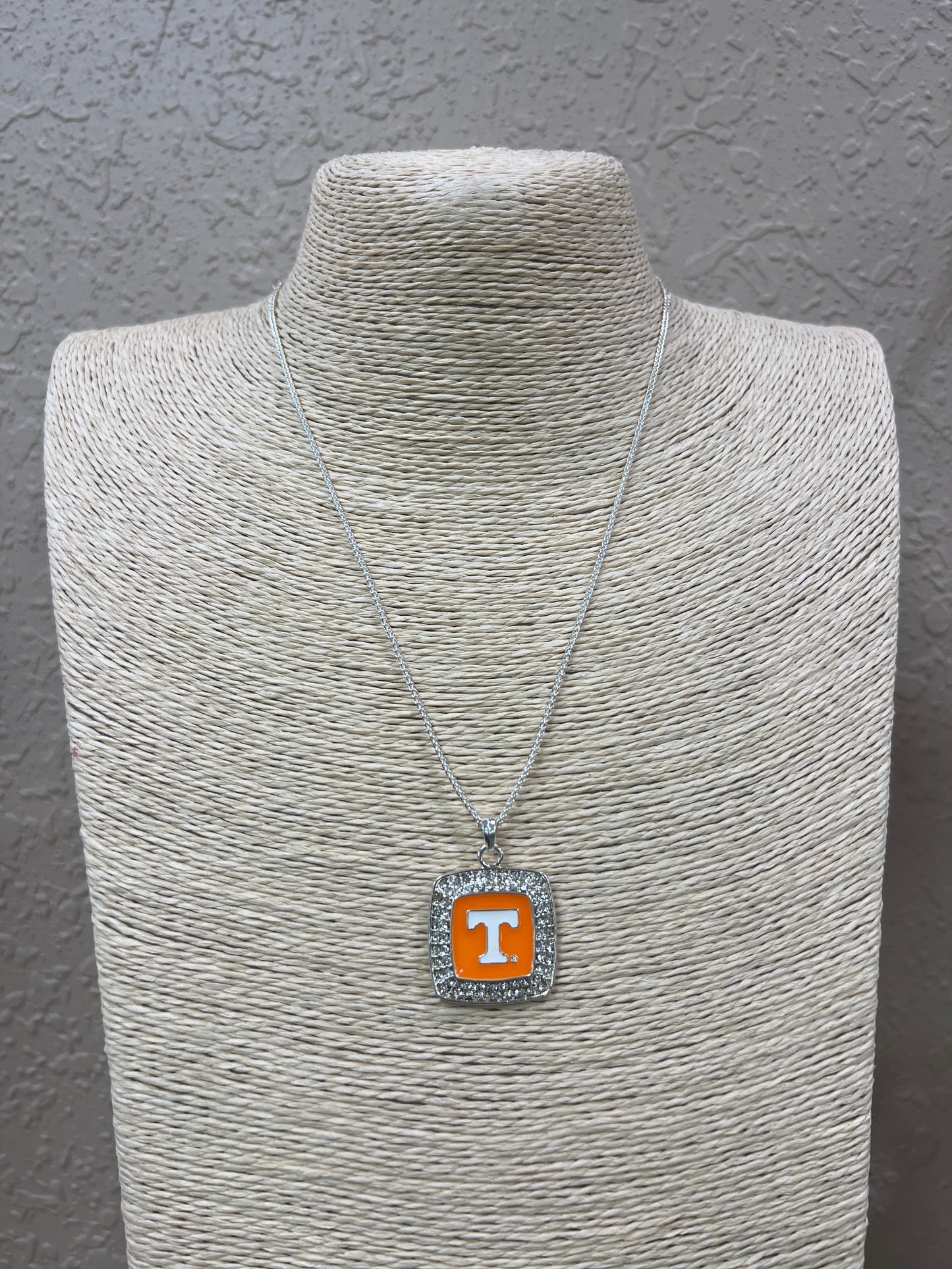 3302- Square Bling Power T Necklace *TN COLLECTION*