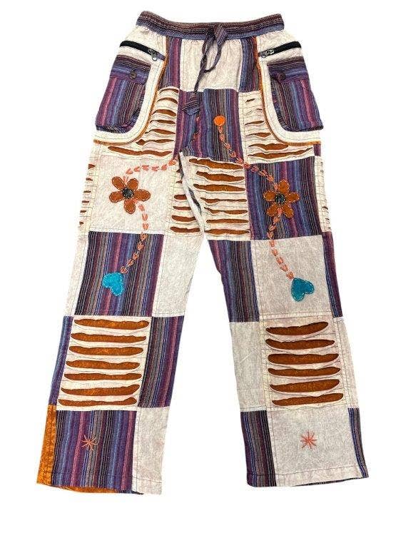 Razor Cut Flower Crazy Artwork Pant