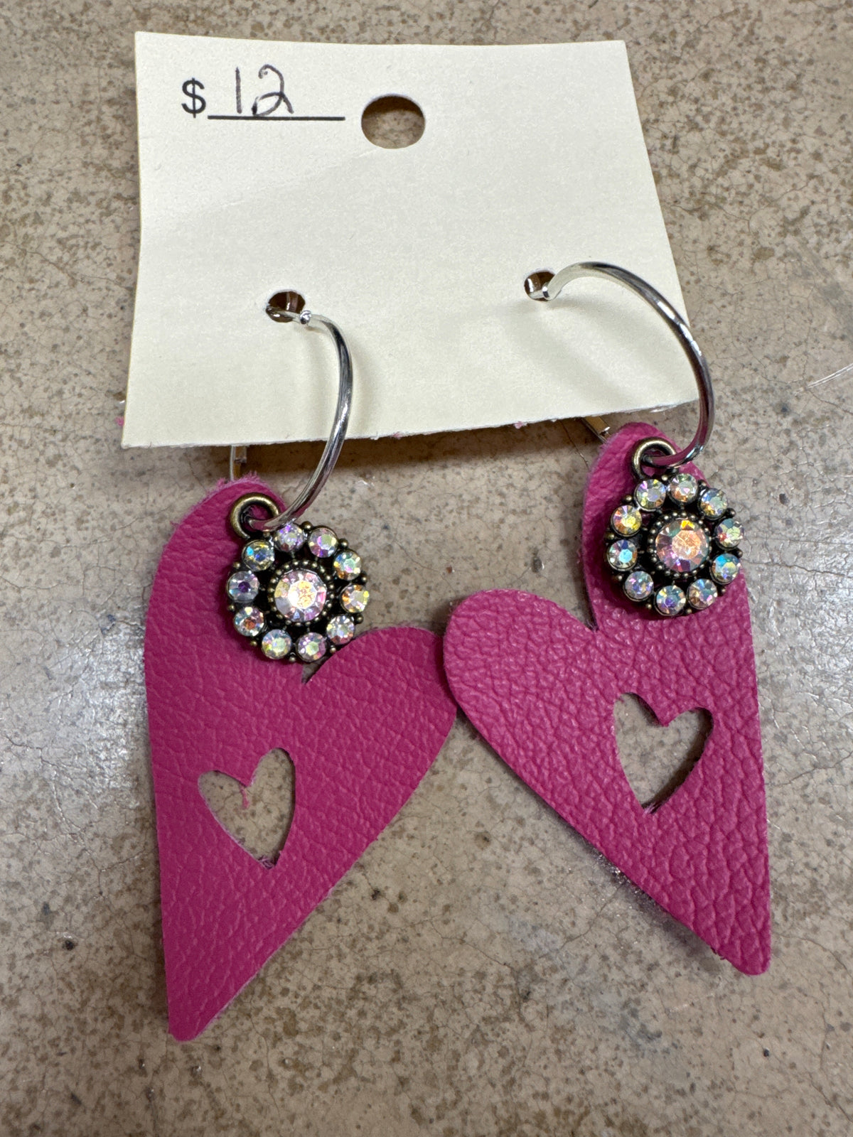Light Pink Heart Earrings
