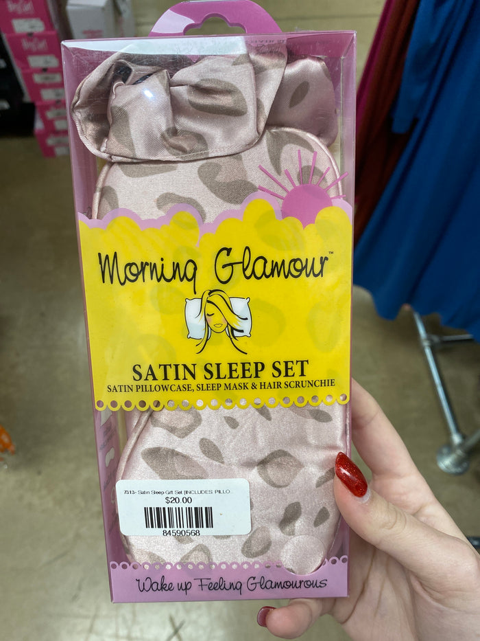 7313- Satin Sleep Gift Set [INCLUDES: PILLOW CASE, SLEEP MASK, AND SCRUNCHIE]