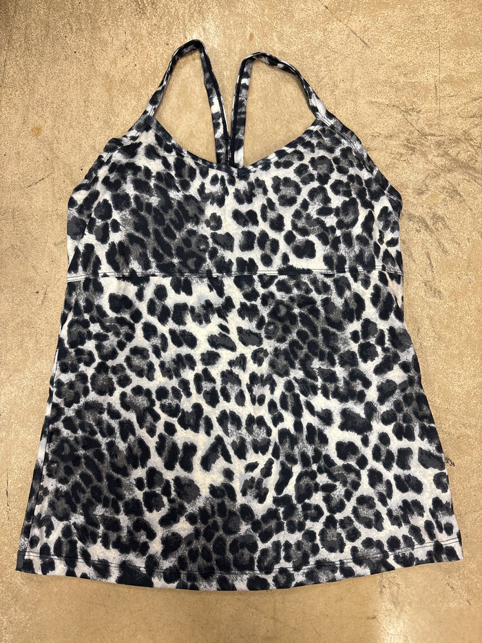 (27) Grey Leopard Padded Tank Top *FINAL SALE* DOORBUSTER