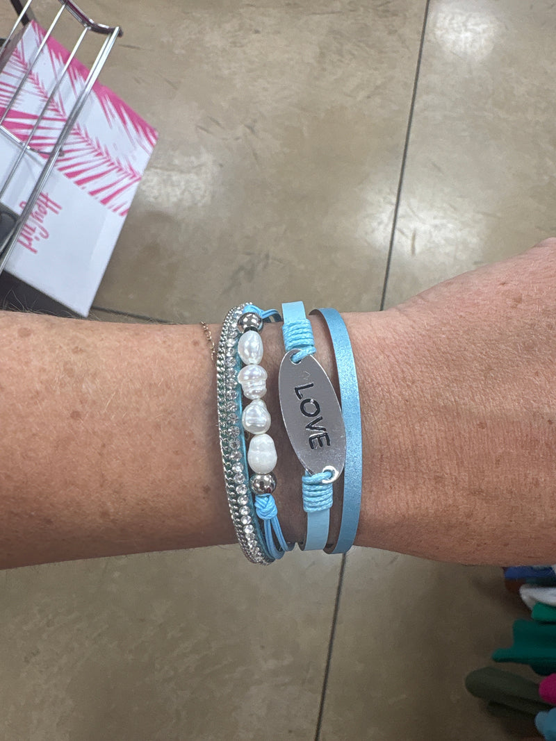 Light Blue Love Magnetic Bracelet