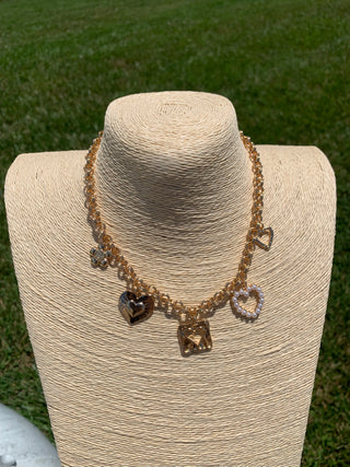 Golden Heart Chain Necklace
