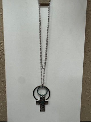 Silver Bronze Cross I can Do All Things Necklace