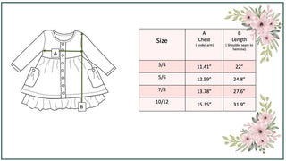 Girls Brown Floral Ruffle Pocket Tie Fall Dress *KIDS*