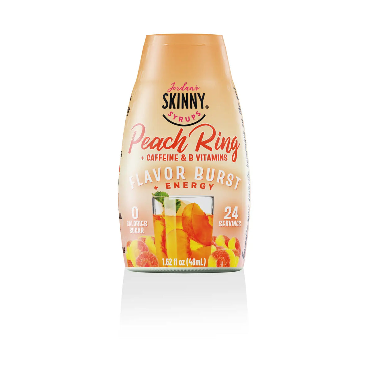 9008- Peach Ring Flavor Burst + Energy - 48ml - Skinny Syrup