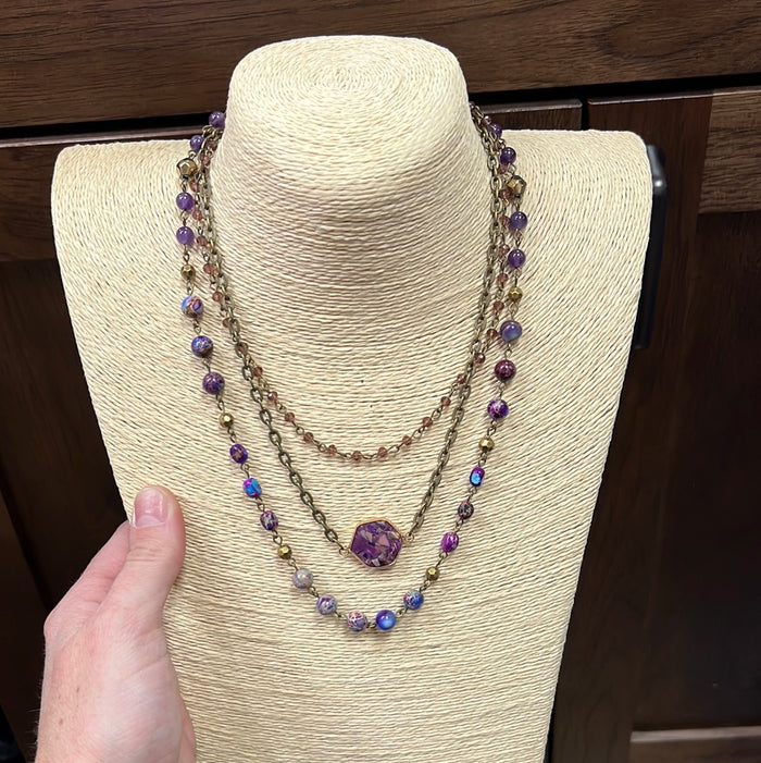 985- Purple Layer Necklace