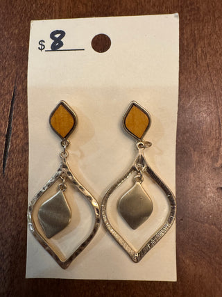Gold Teardrop Dangle Earrings