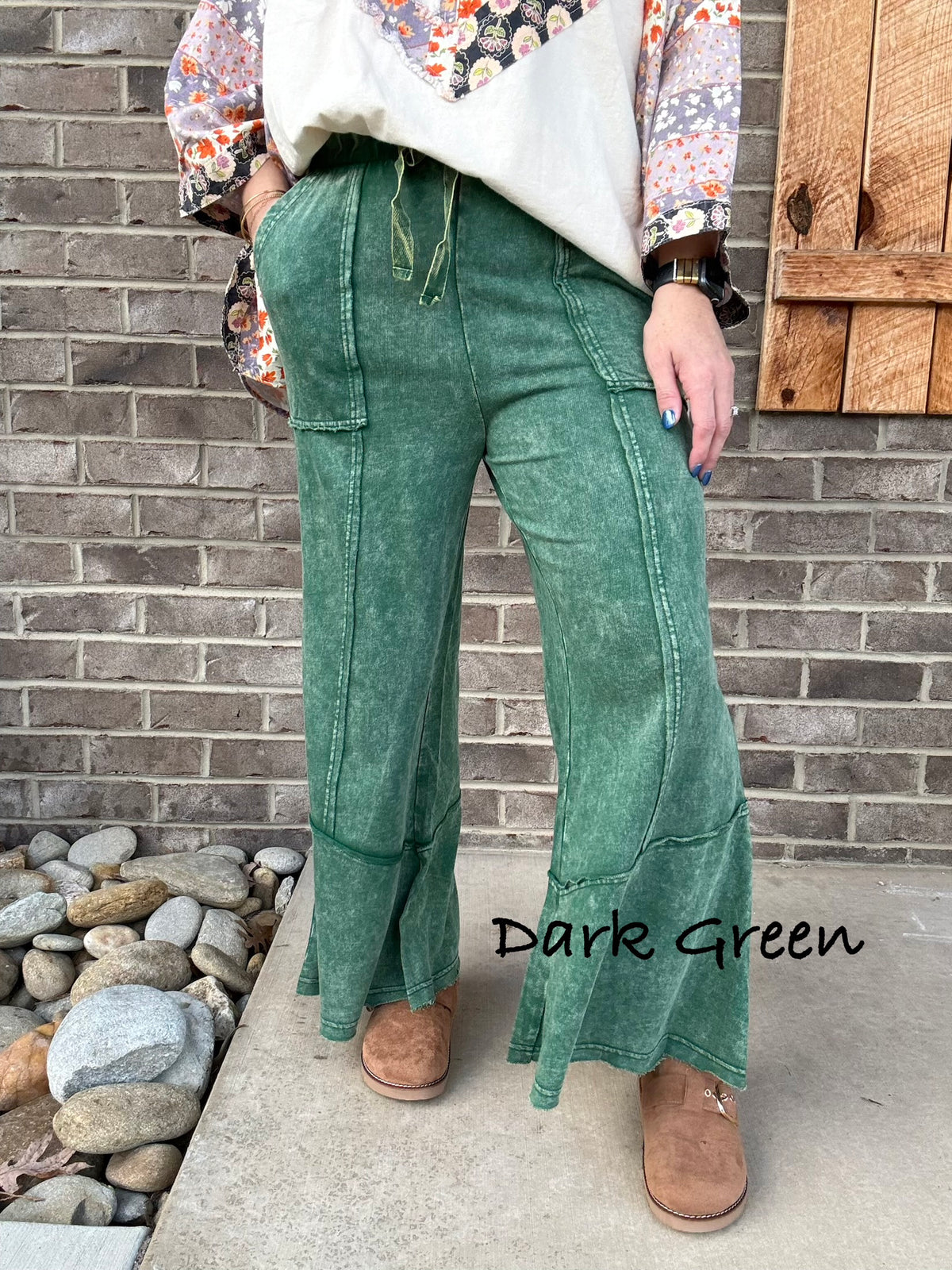 Exposed-Seam Flare Hem Pants with Pockets by Zenana *MULTIPLE COLORS*