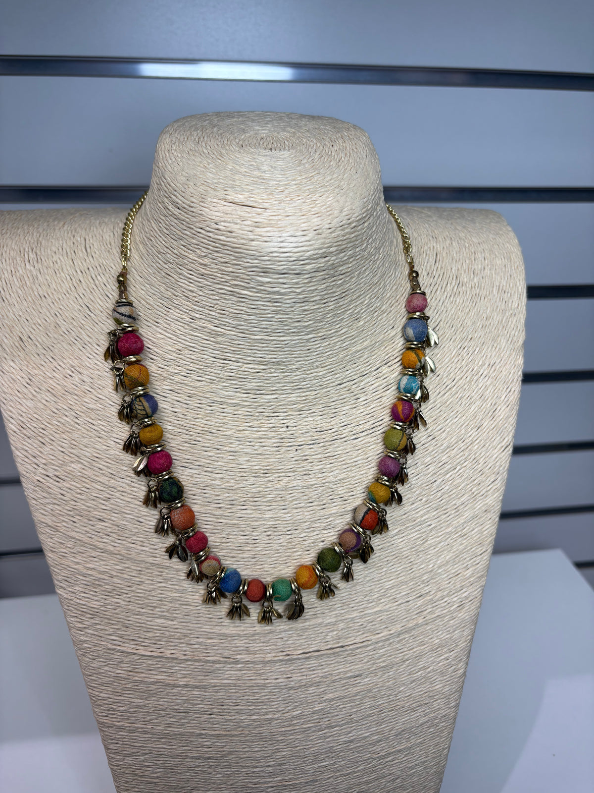 Aasha Kantha Handmade Fringe Short Necklace