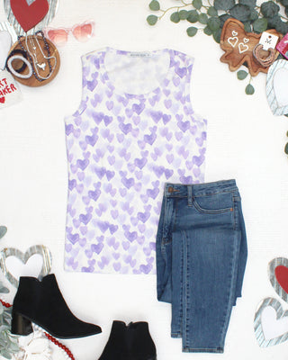 PREBOOK Ava Tank - Lavender Hearts