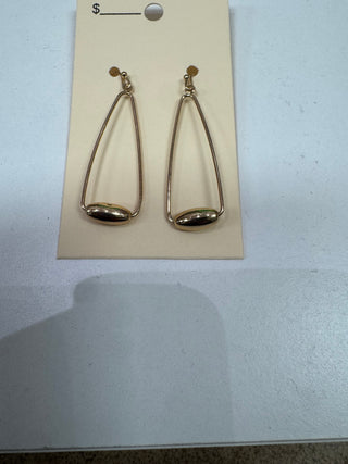Gold Bold Oblong Earrings