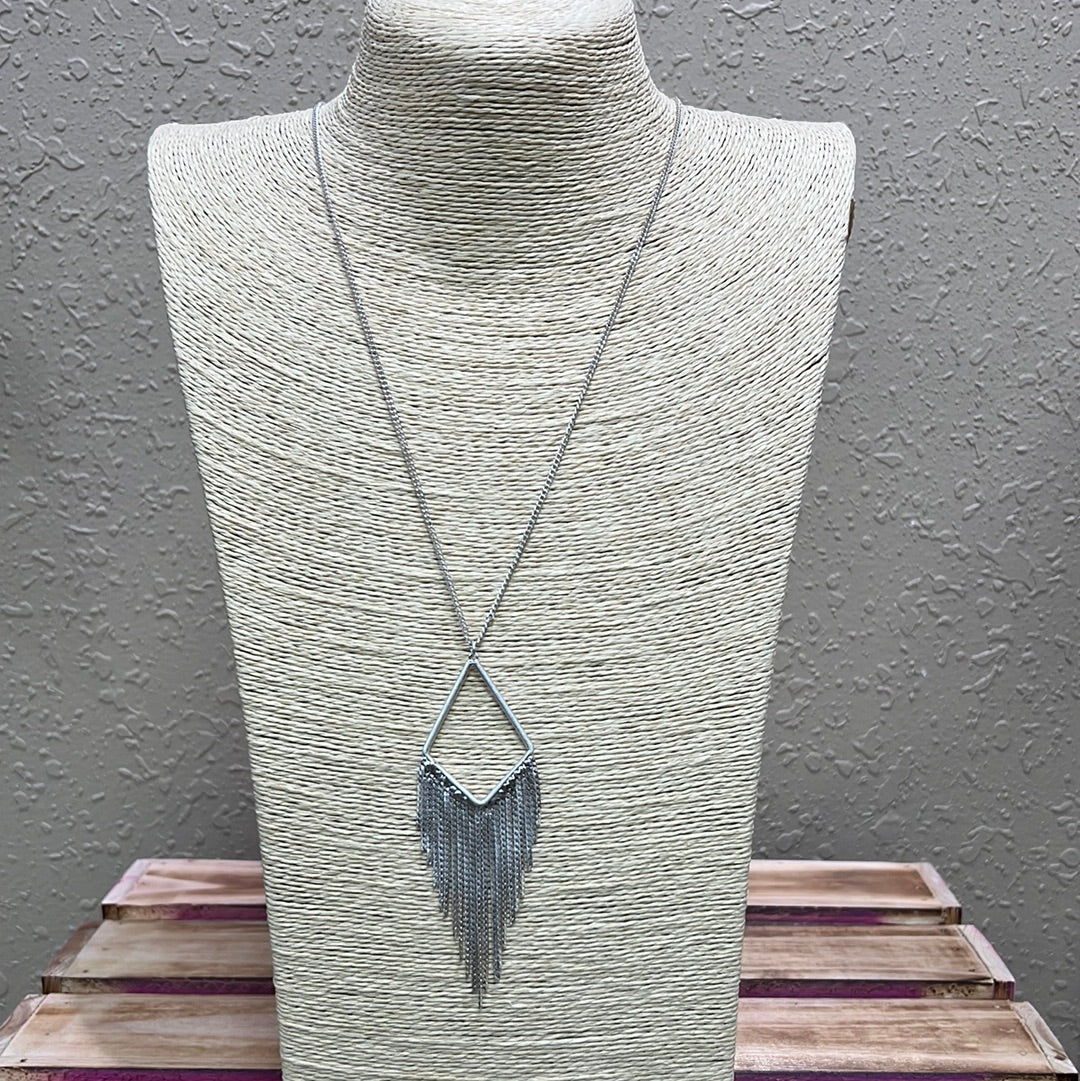 734- Diamond Fringe Necklace