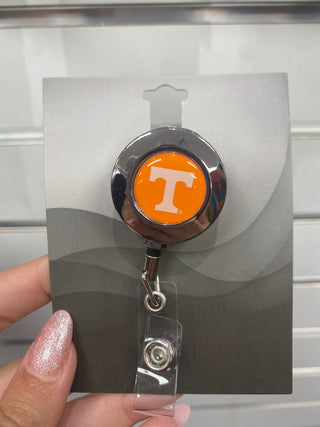 University of Tennessee Volunteers Round Alligator Clip Badge Reel