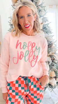 Holly Jolly Cloud Fleece Crewneck Sweatshirt - DEAL