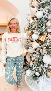 Santa's Favorite Crewneck Graphic Sweatshirt - DEAL