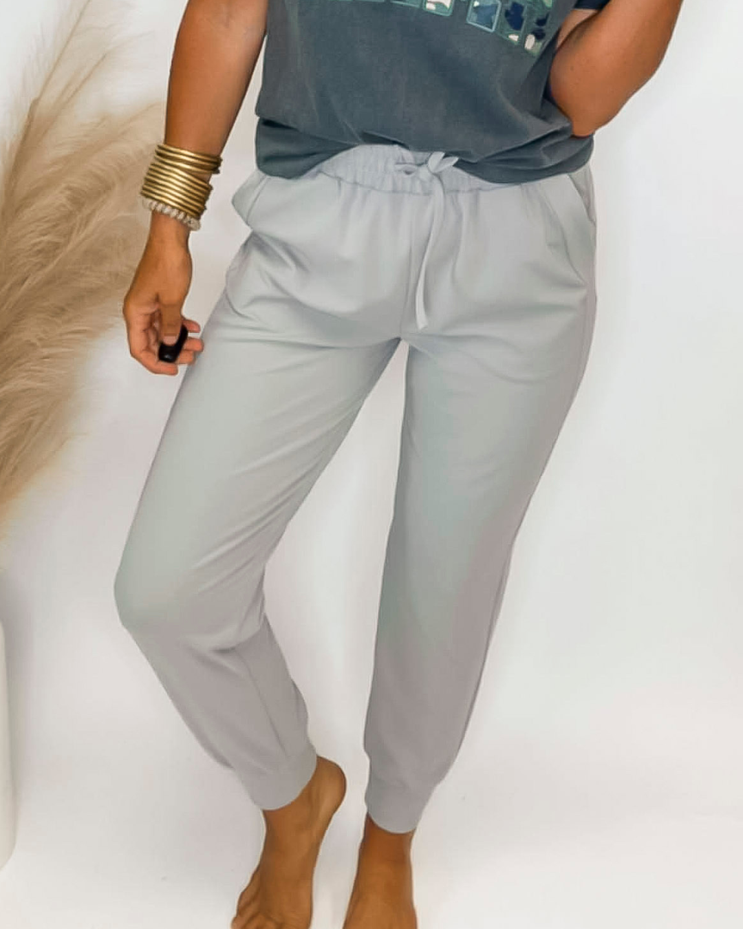 Misty Grey Everyday Joggers by Salty Wave