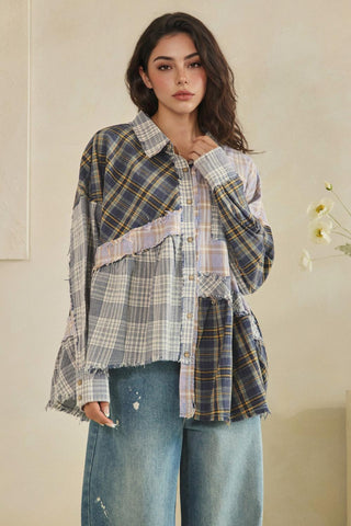 Patchwork Flannel Shirt | OLI & HALI ATLANTA