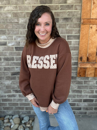 *PREORDER!* Blessed Polka Dot Embroidered Pullover *BRUMLEYS LABEL*