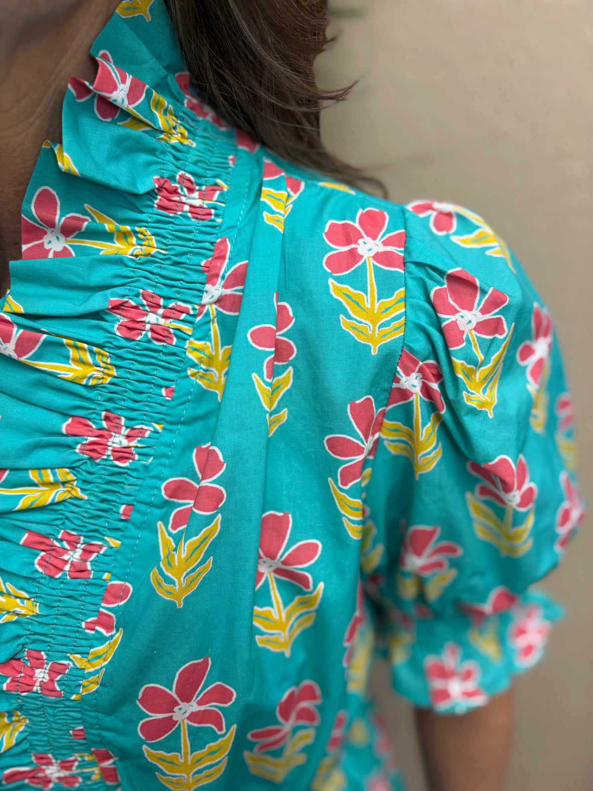 Blue Meadow Ruffle Babydoll Dress by Umgee