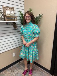 Blue Meadow Ruffle Babydoll Dress by Umgee