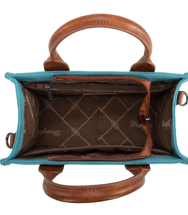 3784- Blue Vintage Wrangler Canvas Tote// Crossbody
