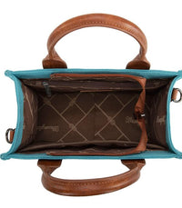 3784- Blue Vintage Wrangler Canvas Tote// Crossbody