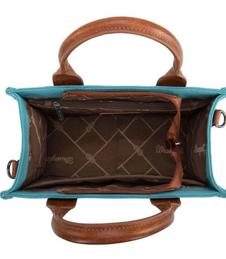 3784- Blue Vintage Wrangler Canvas Tote// Crossbody