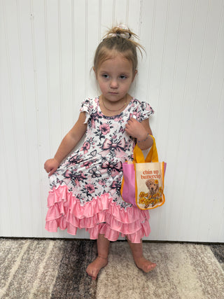 Blushing Butterfly Maxi Girls Dress by Clover Cottage