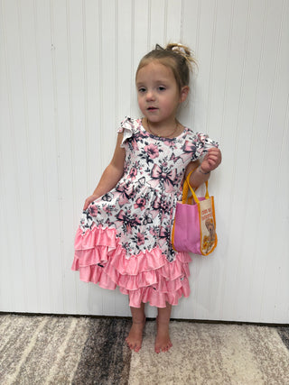 Blushing Butterfly Maxi Girls Dress by Clover Cottage