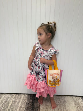 Blushing Butterfly Maxi Girls Dress by Clover Cottage