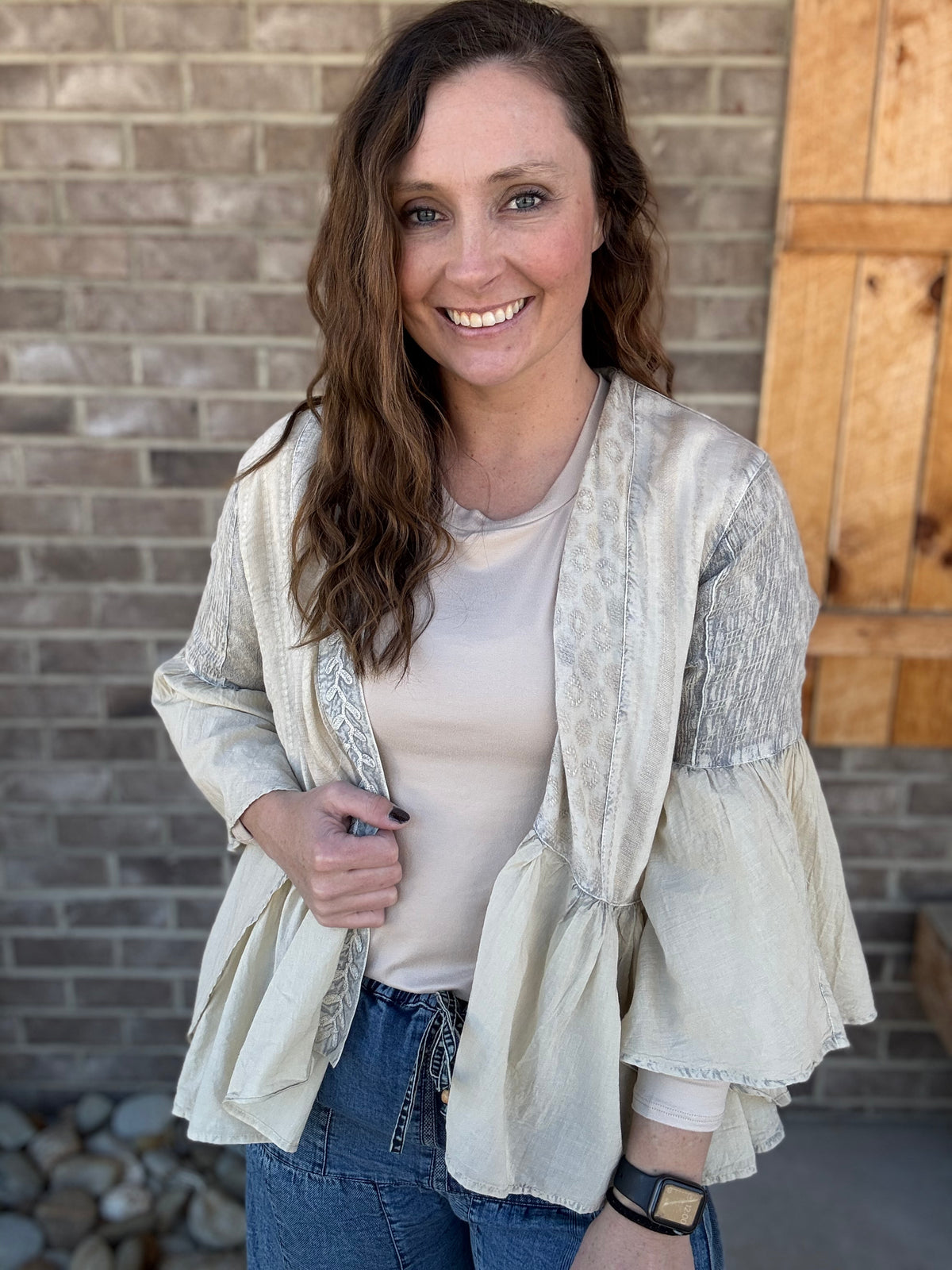 Boho Frill & Flow Kimono & Pant - SOLD AS SET : LATTE