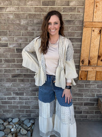 Boho Frill & Flow Kimono & Pant - SOLD AS SET : LATTE
