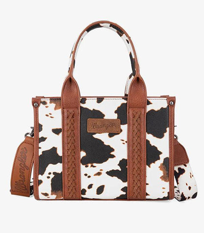 2473- Brown Wrangler Cow Print Concealed Carry Tote/Crossbody