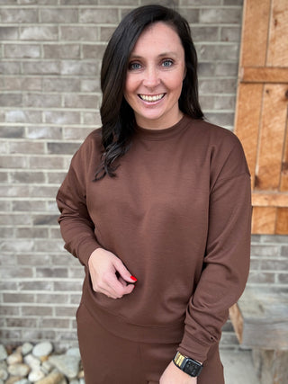 Scuba Cuffed Crewneck Pullover & Pants Set by Zenana *MULTIPLE COLORS*