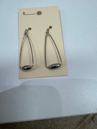 Silver Bold Oblong Earrings