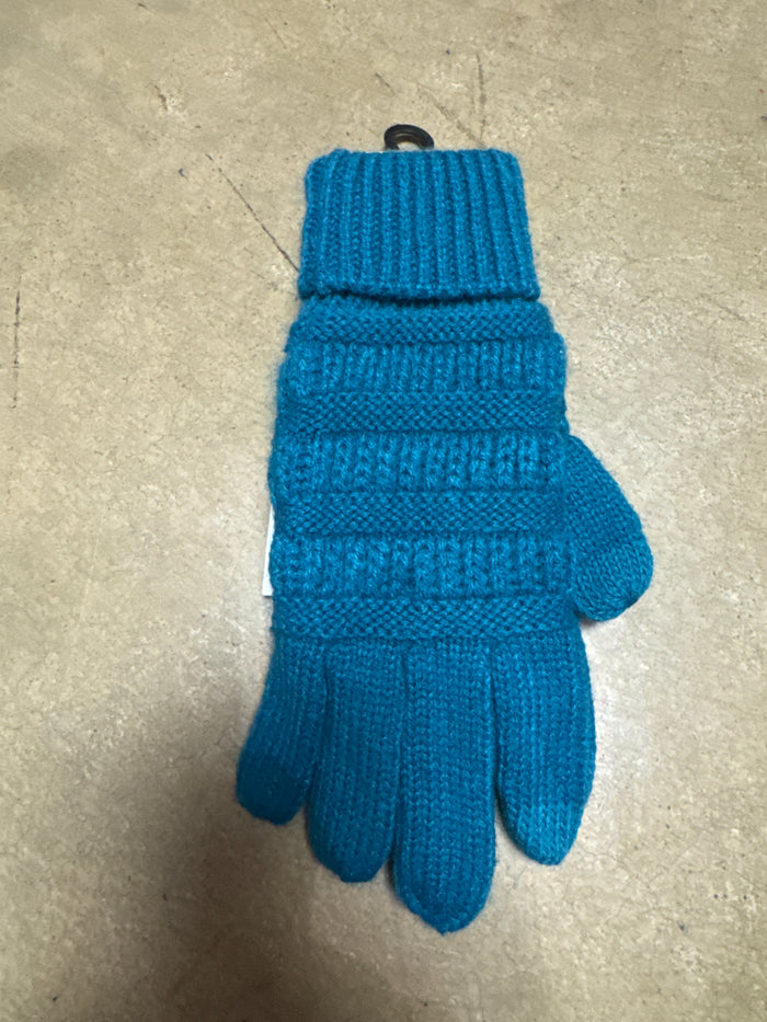 Teal C.C. kid gloves