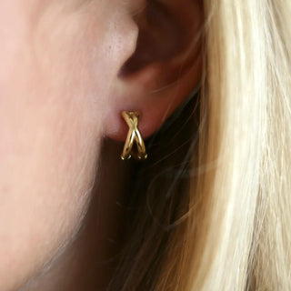 Criss Cross Huggie Earrings | INSPIRED DESIGNS ATLANTA MARKET