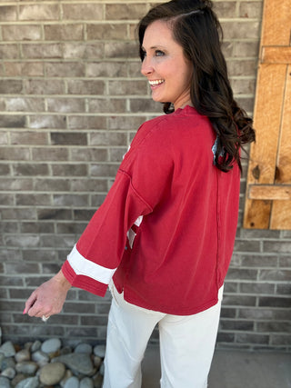 USA Flag Inspired Patch Top by BlueVelvet