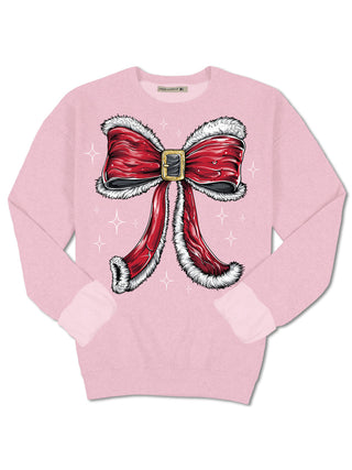 Santa Bow Crewneck Pullover by Simply Southern