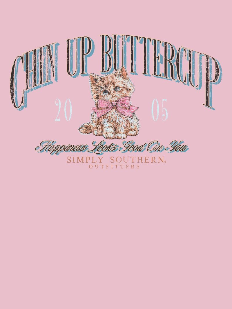 Chin Up Buttercup Crewneck Pullover by Simply Southern