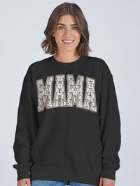 Black Mama Bow Graphic Crewneck Sweatshirt by Simply Southern