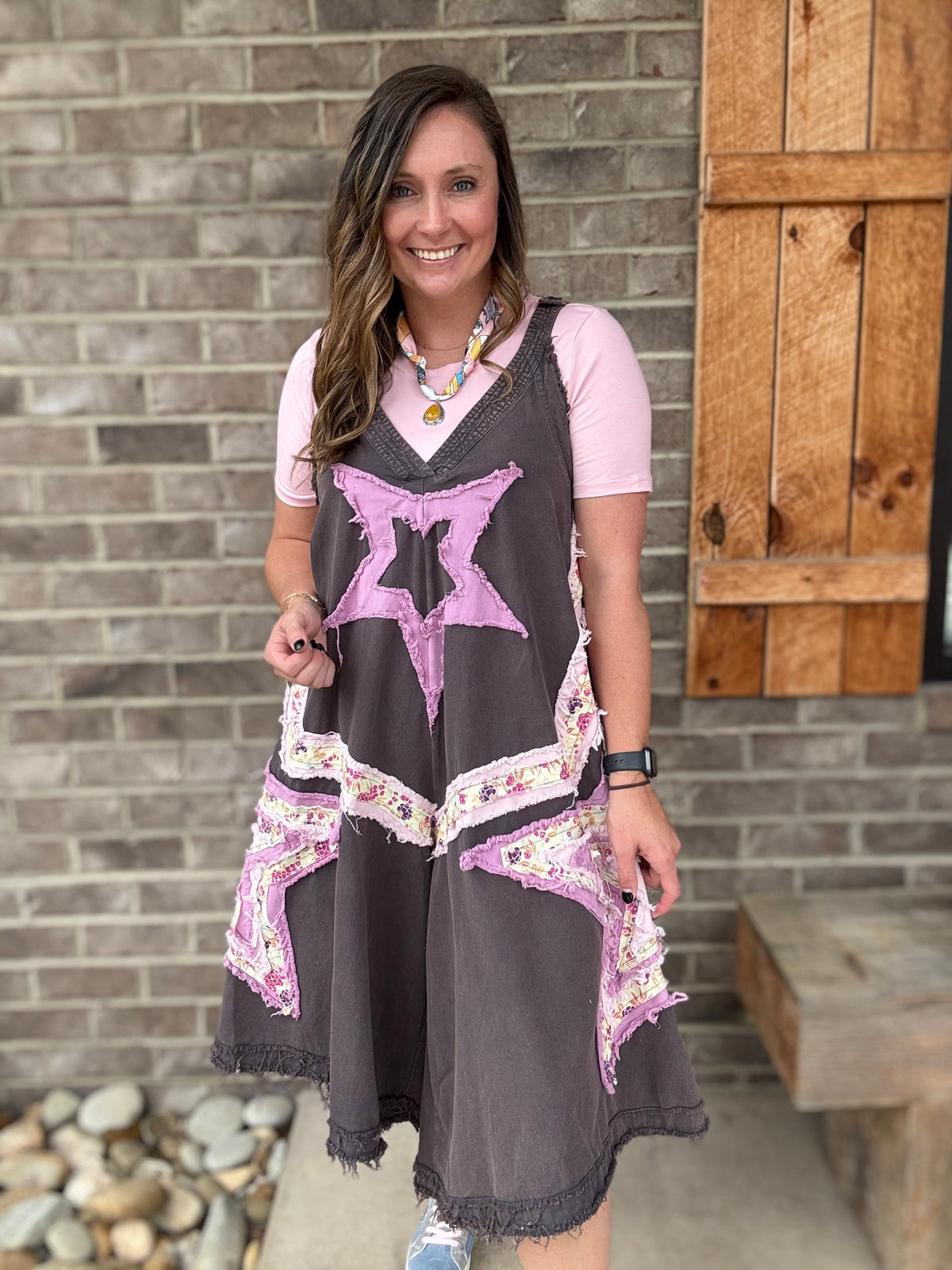Charcoal Star Patchwork Jumper by BlueVelvet