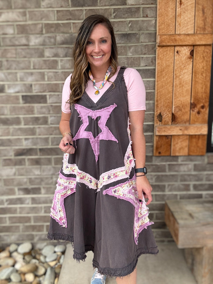 Charcoal Star Patchwork Jumper by BlueVelvet