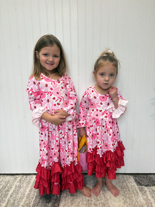 Cherry Poppy Maxi Girls Dress by Clover Cottage
